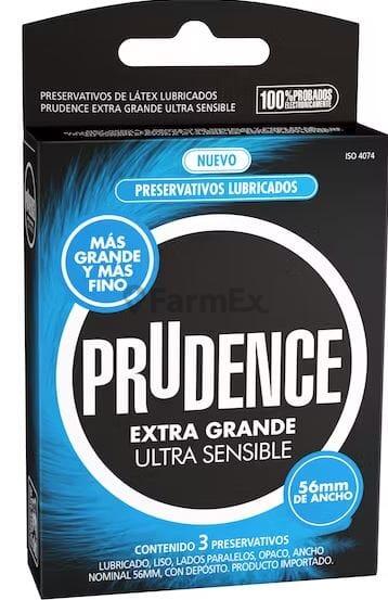 Preservativos Prudence "Extra Grande Ultra Sensible" x 3 unidades DKT